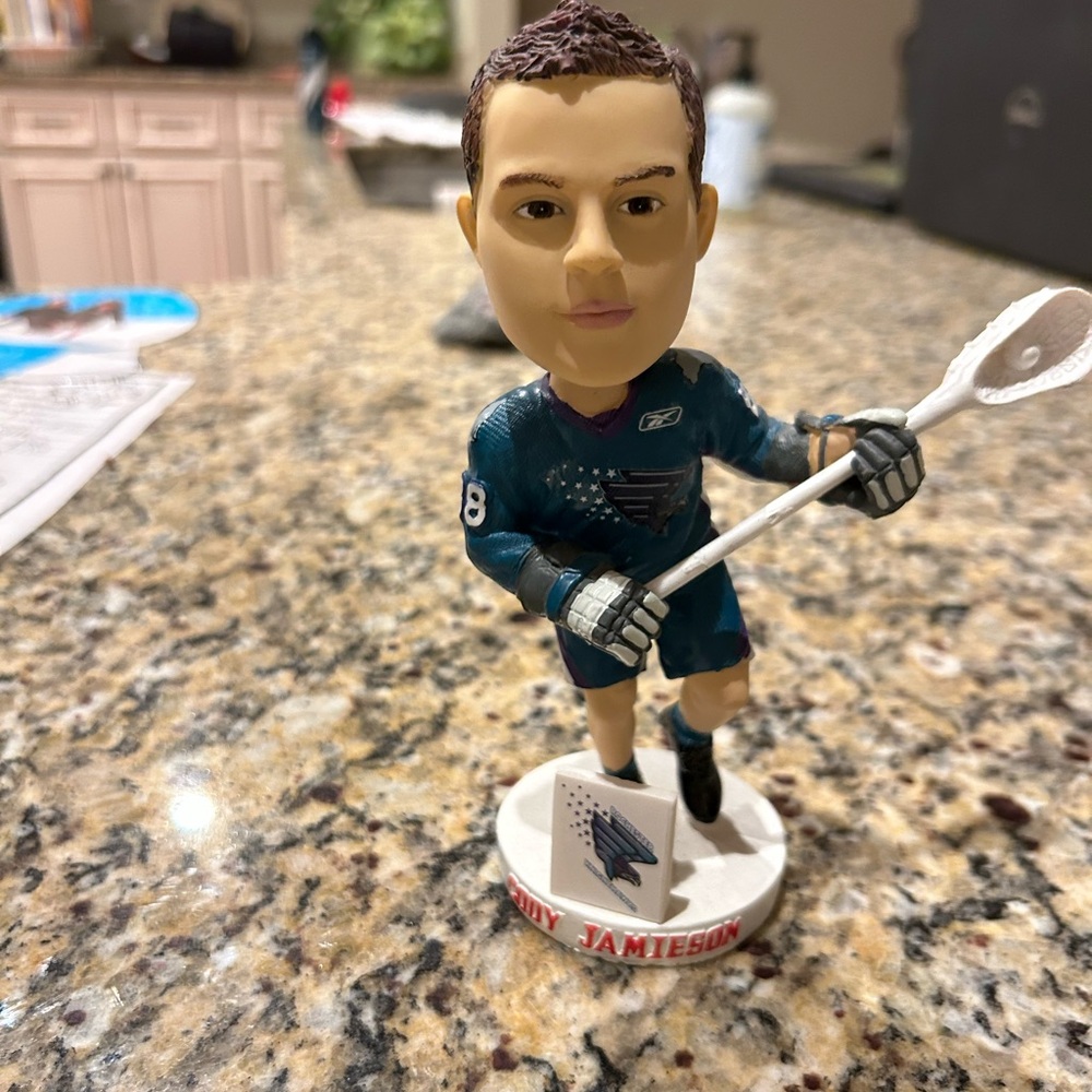 Lacrosse Player Bobblehead Figurine